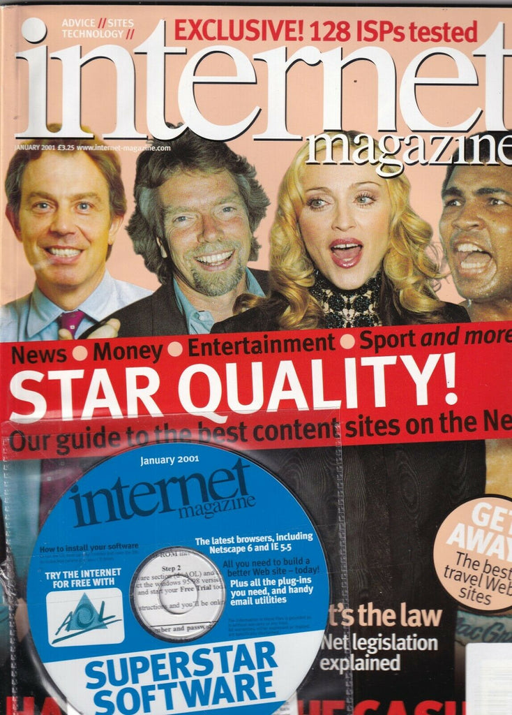 Internet Magazine Muhammad Ali, Madonna January 2001 100919nonr