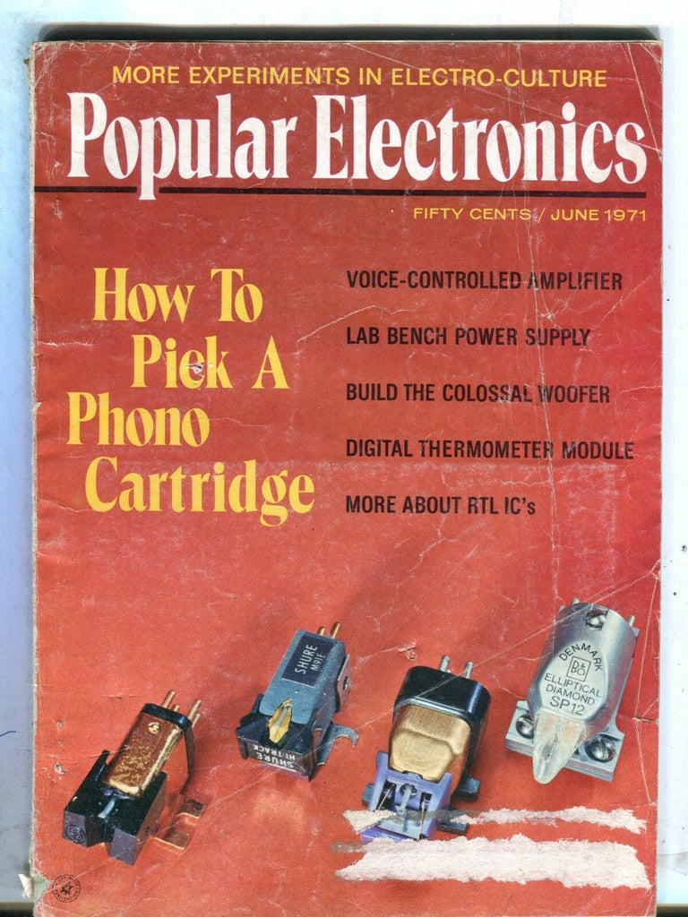 Popular Electronics Magazine June 1971 Phono Catridge 070517nonjhe