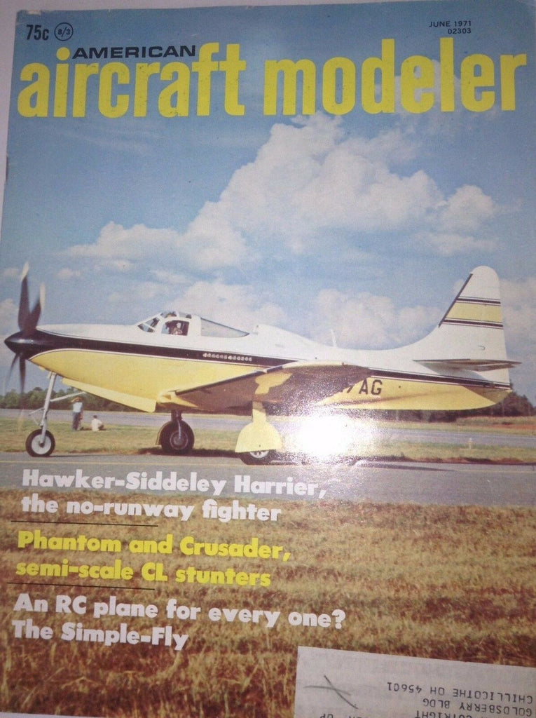 Aircraft Modeler Magazine Hawker Siddeley Harrier June 1971 041717nonrh