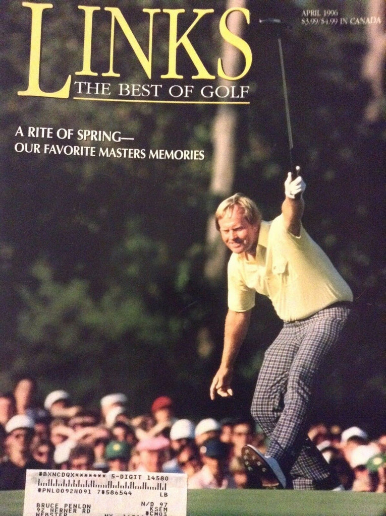 Links Golf Magazine Jack Nicklaus Masters Memories April 1996 122918nonrh