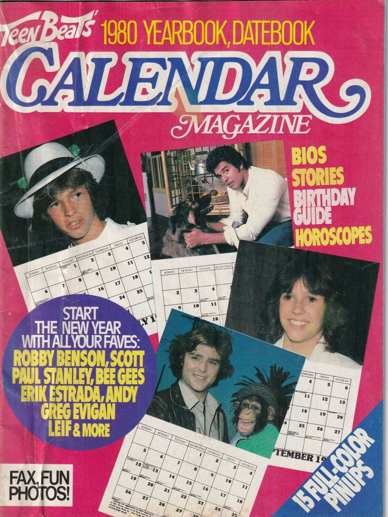 Teen Beat Calendar Magazine 1980 Yearbook Robby Benson 050619nonr