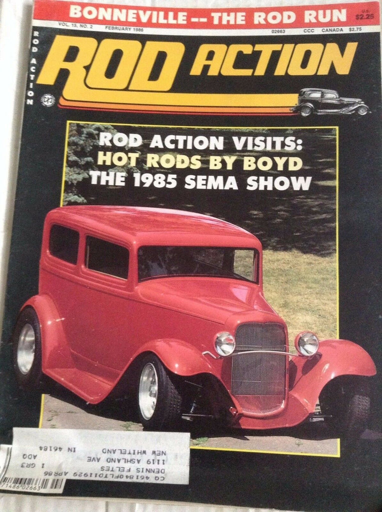 Rod Action Magazine Boyds Hot Rods Sema Show February 1986 040717NONRH