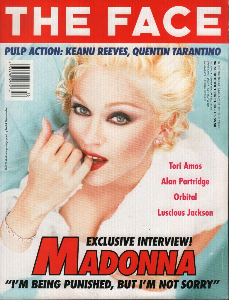 The Face October 1994 Madonna Keanu Reeves Quentin Tarantino 072619AME