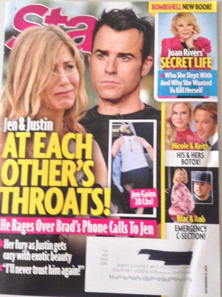 Star Magazine Jennifer Aniston & justin November 12, 2016 042917nonrh2