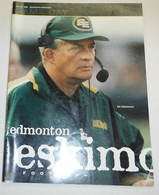 Game Day Magazine Edmonton Eskimo Kay Stephenson July 1998 092214R