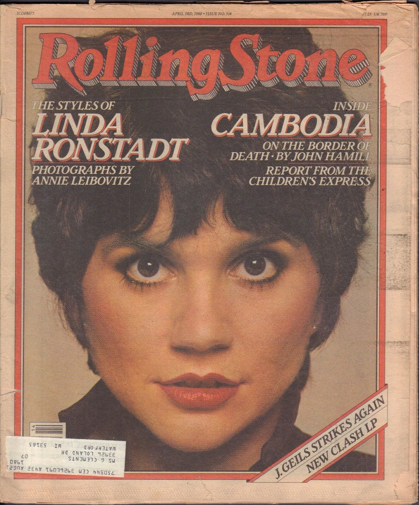Rolling Stone April 3 1980 Linda Ronstadt, j.Geils w/ML 122616DBE