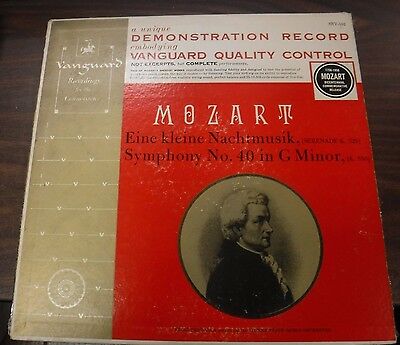 Demostration Record Vanguard Quality Contrl Mozart SRV-102 33 RPM 091016LLE
