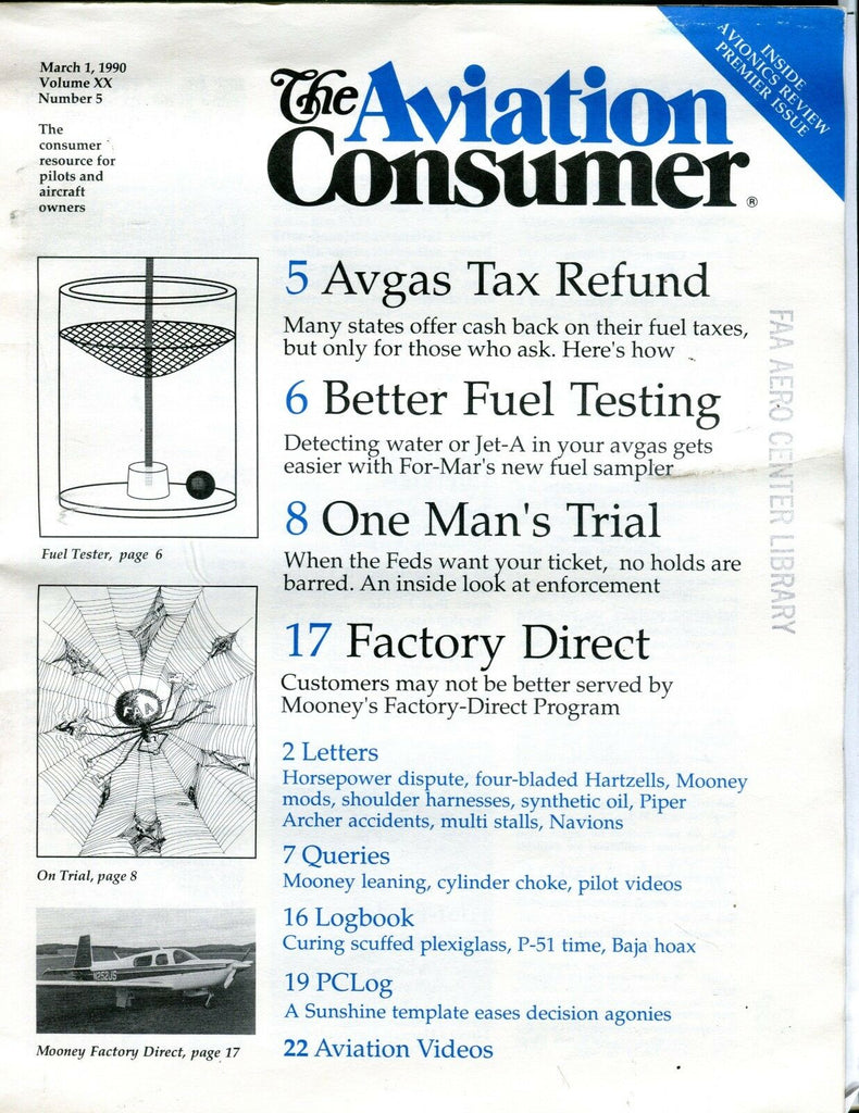 The Aviation Consumer Magazine March 1 1990 EX No ML FAA Library 102016jhe