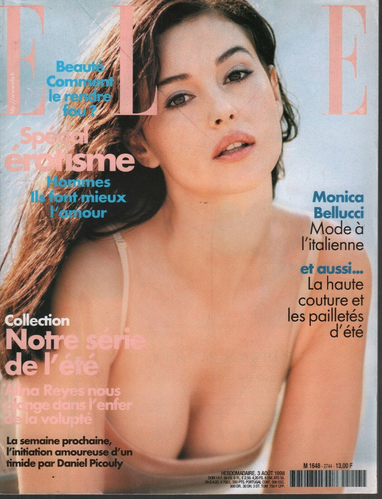 Elle French Fashion Magazine 3 Aout 1998 Monica Bellucci 091819AME2
