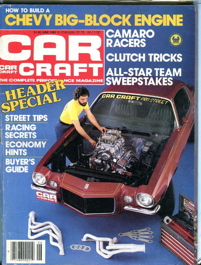 Car Craft Magazine June 1981 Header Special VG No ML 112316jhe