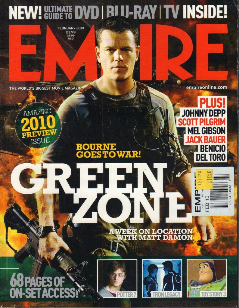 Empire February 2010 Matt Damon Johnny Depp Mel Gibson 022718DBE
