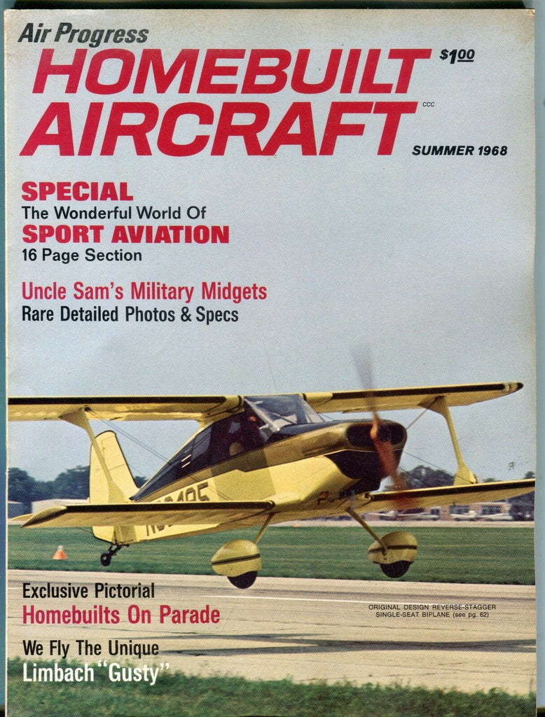 Homebuilt Aircraft Magazine Summer 1968 Biplane EX No ML 042917nonjhe