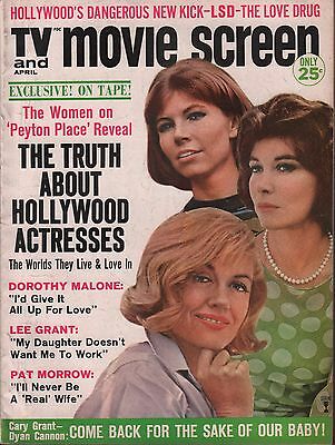 TV Movie Screen Vol.13 no.5 April 1966 Dorothy Molone, Lee Grant EX 112415DBE