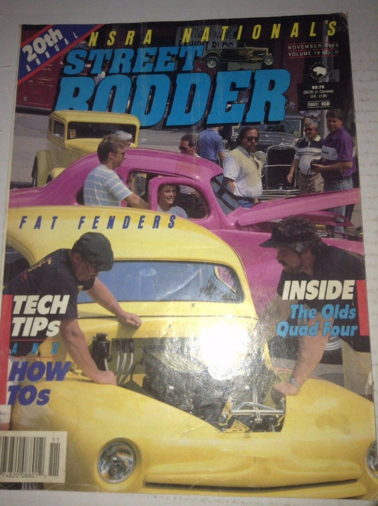 Street Rodder Magazine Fat Fenders Olds Quad Four November 1989 042217nonrh