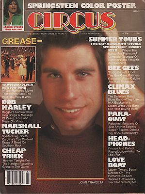 Circus Magazine July 6 1978 John Travolta w/Poster EX 112415DBE