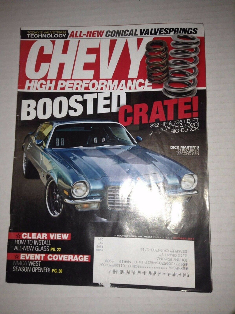Chevy High Performance Magazine 502CI Big Block October 2014 031317NONRH