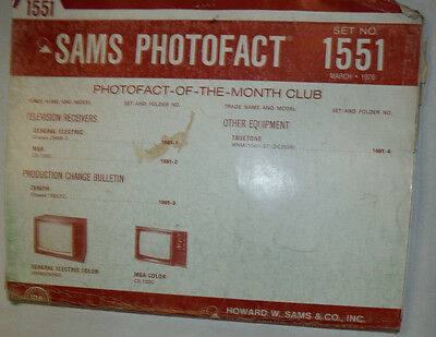 Sams Photofact Magazine General Electric & Truetone No.1551 March 1976 022515r