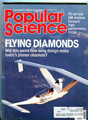 Popular Science Magazine January 1986 Flying Diamonds EX 032416jhe