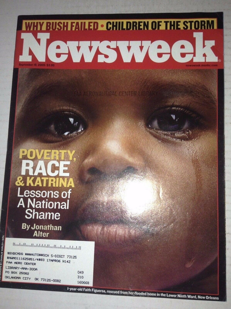 Newsweek Magazine Poverty Race & Katrina September 19, 2005 FAL 042717nonrh