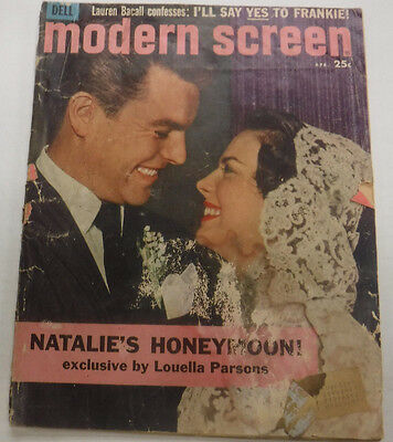 Modern Screen Magazine Natalie's Honeymoon April 1958 081215R