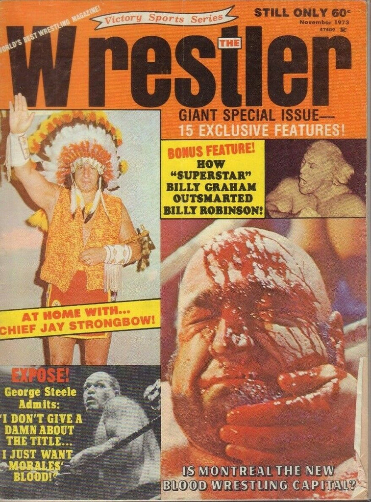 The Wrestler November 1973 George Steele Jay Strongbow 022719DBE