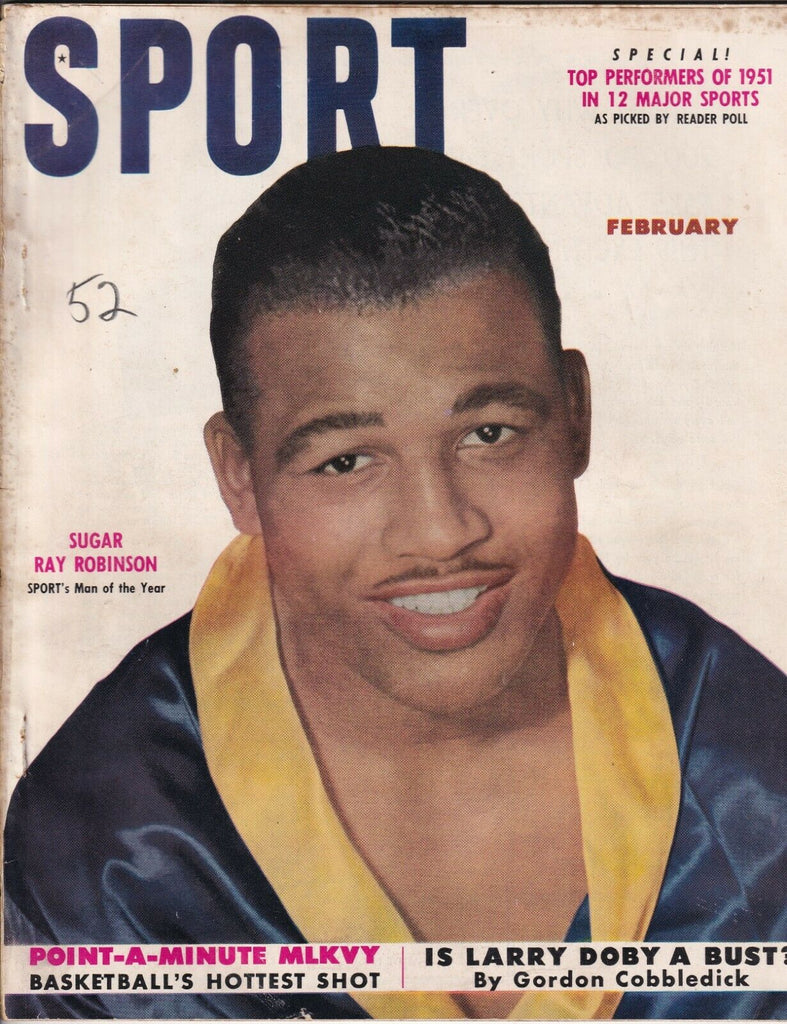 Sport Magazine Sugar Ray Robinson Larry Doby February 1952 NO ML 073119nonr