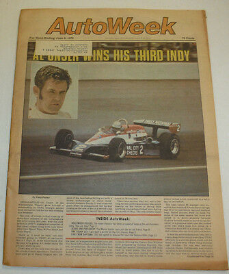 AutoWeek Magazine Al Unser Wins His Third Indy June 1978 123014R