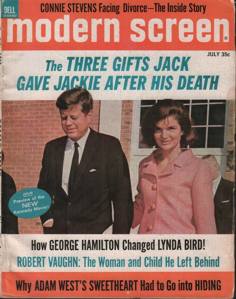 Modern Screen July 1966 John F Kennedy Jackie Connie Stevens 062019AME