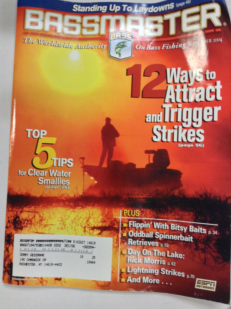 Bassmaster Magazine 12 Ways To Trigger Strikes September 2004 042617nonr2