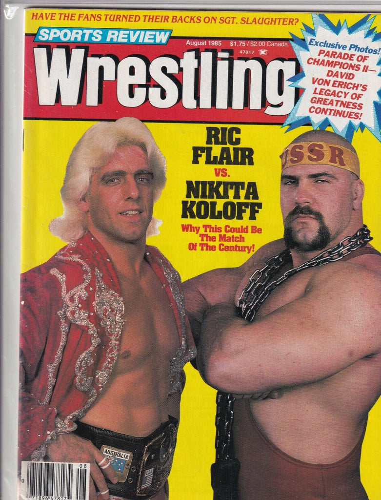 Sports Review Wrestling Ric Flair Nikita Koloff August 1985 060519nonr
