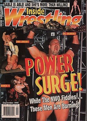 Inside Wrestling September 1998 Bill Goldberg, Chris Jericho EX 012116DBE