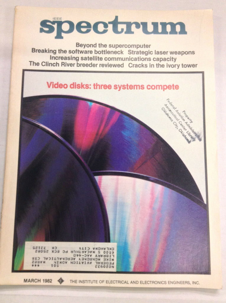 IEEE Spectrum Magazine Video Disks Three Systems March 1982 FAL 041617nonrh