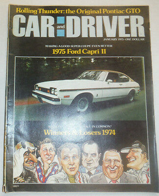 Car And Driver Magazine 1975 Ford Capri II January 1975 041515R