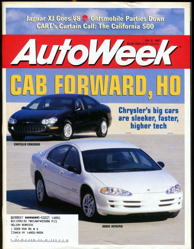 AutoWeek Magazine Oct. 6 1997 Dodge Intrepid EX w/ML 022317nonjhe
