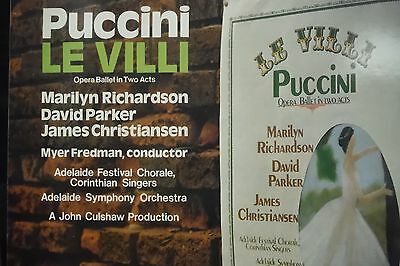 Puccini Le Villi Opera Ballet in Two Acts 33 RPM VINYL 011216 TLJ