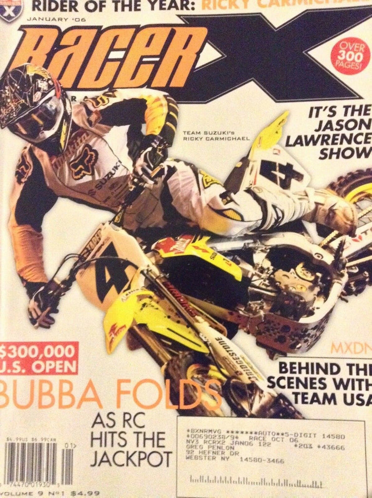 Racer X Magazine Suzuki's Ricky Carmichael January 2006 121818nonrh2