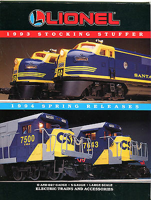 Lionel Electric Trains & Accessories 1993 Stocking Stuffers EX 071016jhe2