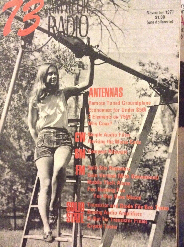 73 Amateur Radio Magazine Remote Tuned Groundplane November 1971 012619nonrh