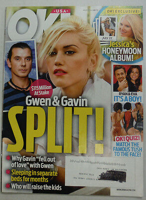 OK! Magazine Gwen Stefani & Gavin & Jessica Simpson August 2014 051115R