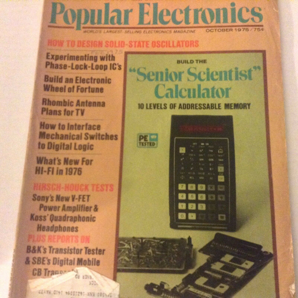 Popular Electronics Magazine Scientist Calculator October 1975 071917nonrh