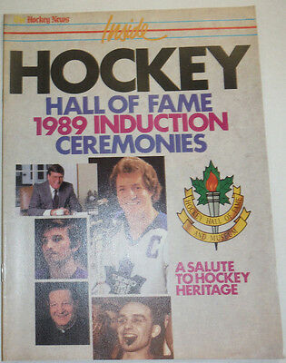 Inside Hockey Magazine Hall Of Fame 1989 Induction Ceremonies 1989 010215R