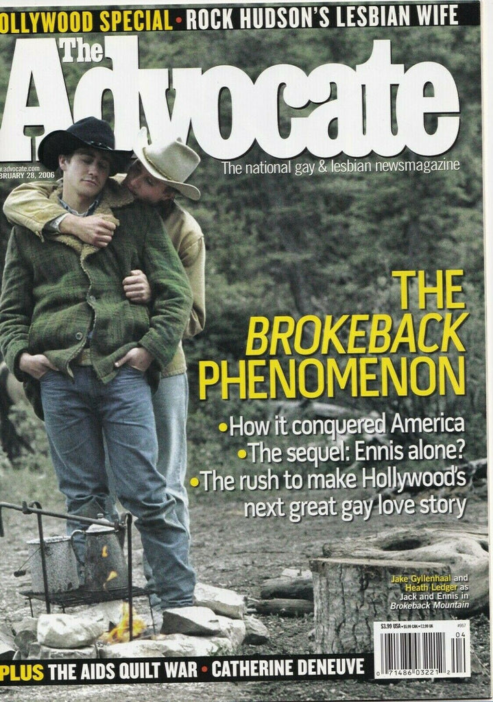 The Advocate February 28 2006 Jake Gyllenhaal Heath Ledger 060719DBE
