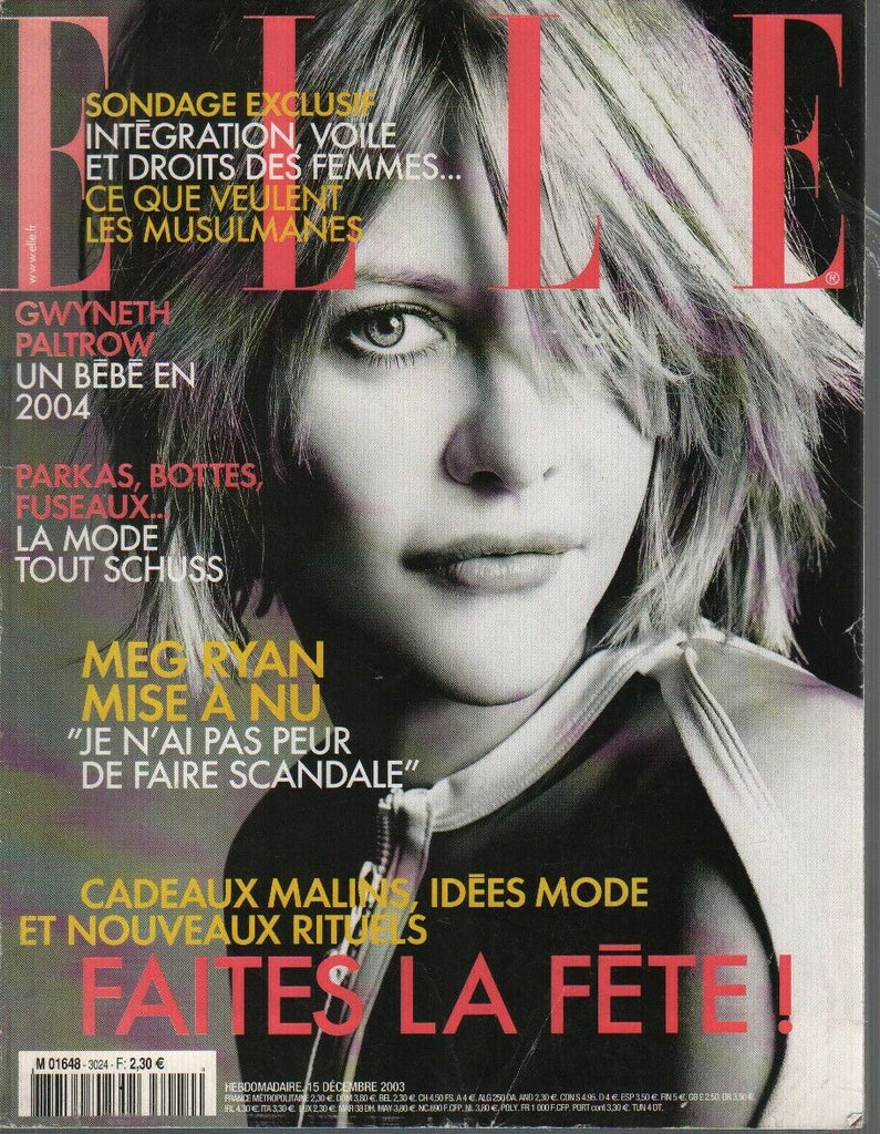 Elle French Magazine 15 Decembra 2003 December Meg Ryan Gwynth Paltrow 090919AME