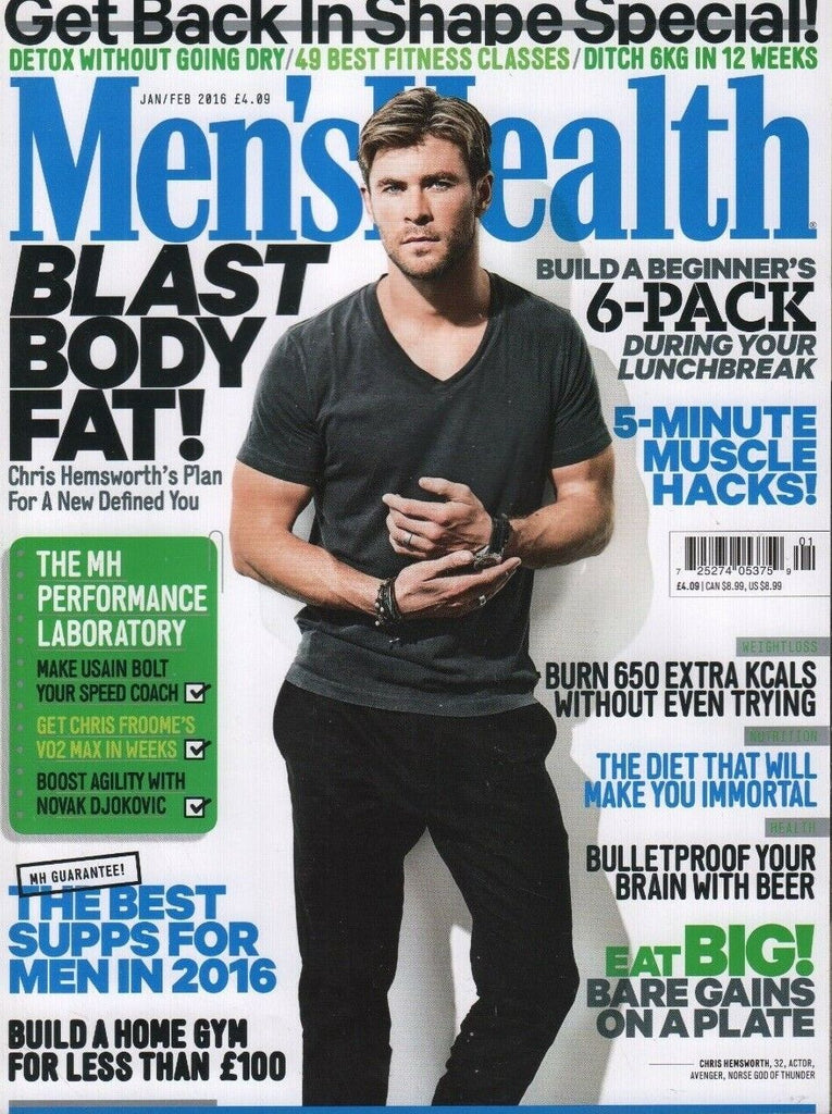 Men's Health UK January February 2016 Chris Hemsworth Patrik Giardino 111918DBE