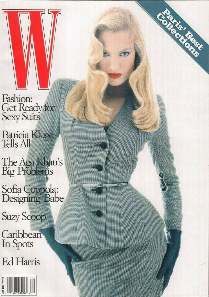 Karen Mulder W Fashion Magazine December 1994 RARE EX MINT 061819DBR