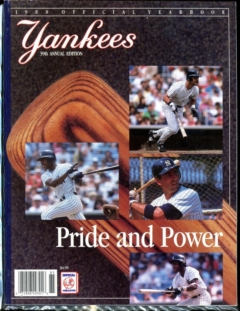 1988 New York Yankees Official Yearbook EX 012817jhe