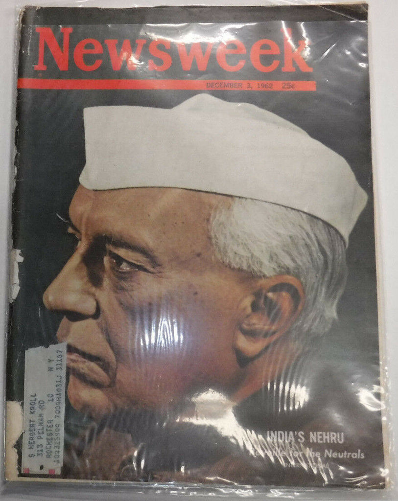Newsweek Magazine India's Nehru December 3, 1962 100316R2