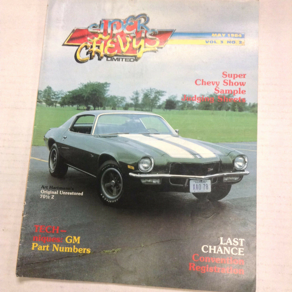 Super Chevys Magazine Super Chevy Show Art Hartmann May 1984 053117nonrh