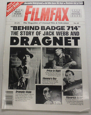 Filmfax Magazine Story Of Jack Webb And Dragnet August/September 1993 063015R2