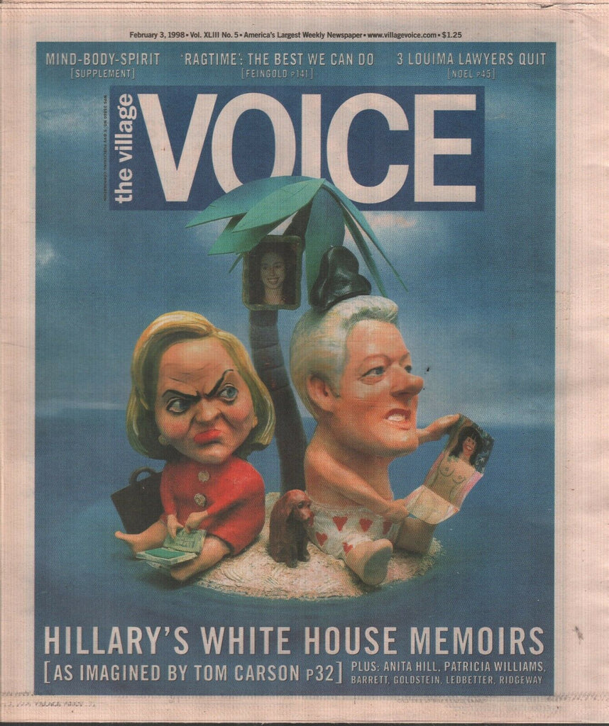 The Village Voice NYC February 3 1998 Hillary Bill Clinton Tom Carson 122019AME2